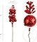 Red Glitter Cluster Berry Pick | 9-Inch | Festive Holiday Decor | Trees, Wreaths, & Garlands | Gift Wrapping | Christmas Berries | Home & Office Decor (Set of 24)